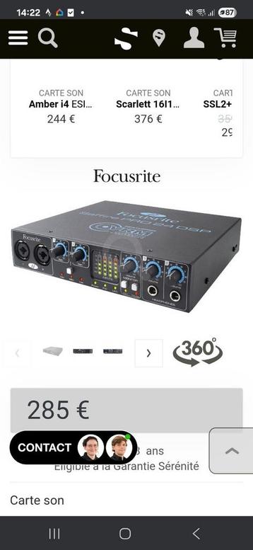 Carte son Saffire pro 24 dsp beschikbaar voor biedingen