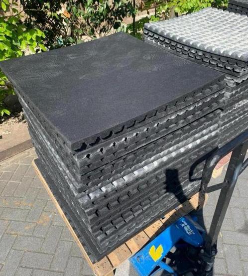 Stalmatten 100x100 4cm dik, Tuin en Terras, Terrasdelen en Vlonders, Zo goed als nieuw, Ophalen