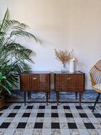 Vintage midcentury nachtkastjes | kastjes retro, Ophalen, Gebruikt, 45 tot 65 cm, Minder dan 55 cm