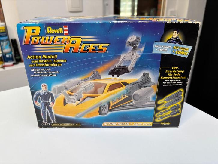 Zeldzaam! Revell Power Aces Action Racer + Agent Brain, Hobby en Vrije tijd, Modelbouw | Auto's en Voertuigen, Nieuw, Revell, Ophalen of Verzenden