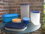 tupperware: pastakoker, ruimtespaarders, uiensnijder, Ophalen of Verzenden, Blauw