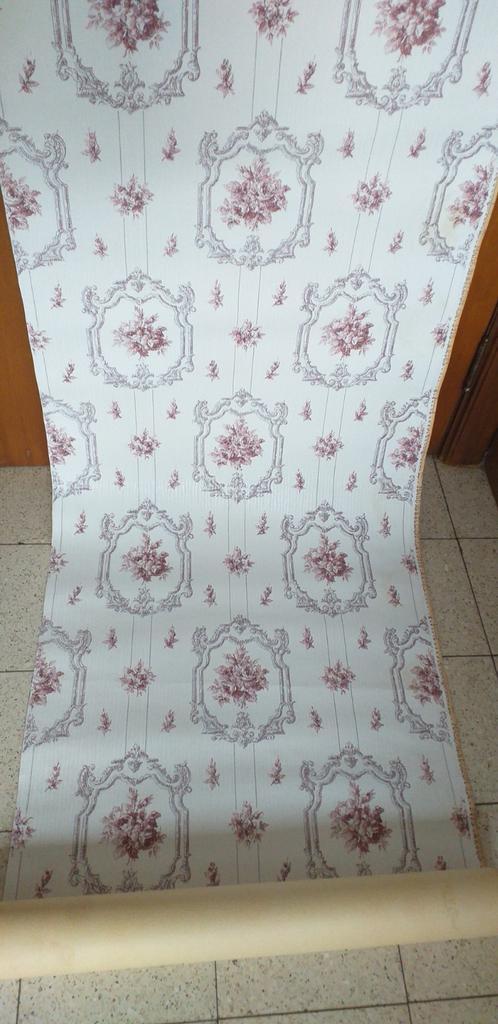 behang medaillons oudroze, Antiek en Kunst, Antiek | Tapijten, Tafelkleden en Textiel, Ophalen of Verzenden