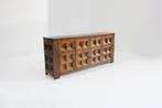 Vintage Spaans Brutalist Sideboard dressoir, Antiek en Kunst, Ophalen