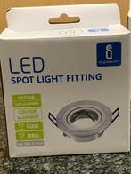 2 x Geborsteld alu. spot armatuur | Enkel | Rond, Huis en Inrichting, Lampen | Spots, Metaal of Aluminium, Ophalen of Verzenden