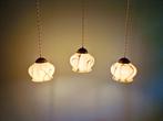 Trio van Art Deco hangers in gemarmerd opaline, 1920-30, Antiek en Kunst, Ophalen of Verzenden