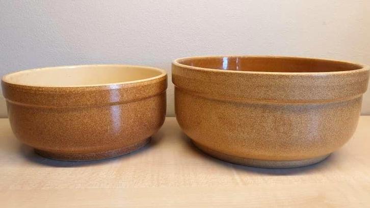 2 geglazuurde terracotta bloempotten diameter 15cm en 17,5cm, Jardin & Terrasse, Pots de fleurs, Terracotta, Intérieur, Enlèvement ou Envoi