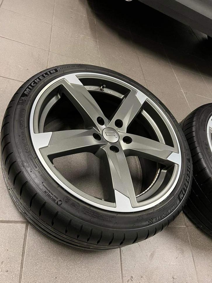Jantes Rotor 18” – Aluminium Gris / Chrome – 5x112, Auto-onderdelen, Banden en Velgen, Banden en Velgen, Zomerbanden, 18 inch