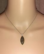 Ketting edelsteen hanger goudobsidiaan, Neuf, Pierre ou Minéral, Avec pendentif, Noir