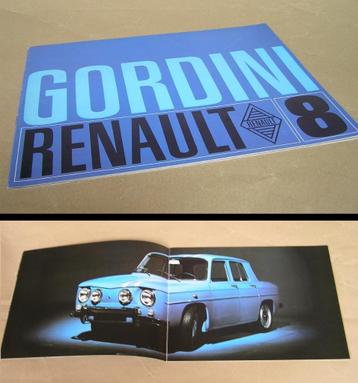 Catalogue publicitaire R8 Gordini 1970