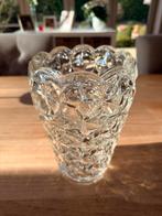 Glazen vaas/decoratie pot met reliëf, Enlèvement, Comme neuf, Verre, Moins de 50 cm