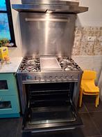 Fornuis - dampkap combinatie - 90cm inox, Ophalen, Gebruikt, 200 cm of meer, 50 tot 75 cm