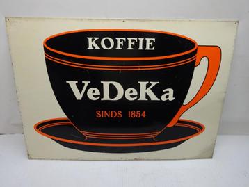 Reclame VeDeKa koffie 1954,metaal. beschikbaar voor biedingen