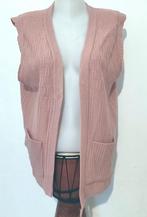 Gilet sans manches rose poudré en maille travaillée taille X, Enlèvement ou Envoi, Rose