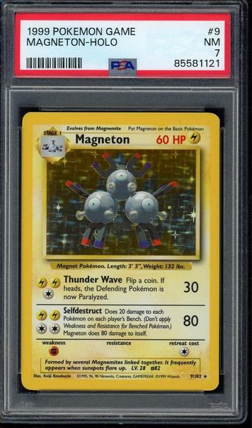 Micro-ondes Holo PSA 7 - 9/102 - Set de base 1999, Envoi, Comme neuf, Cartes en vrac, Foil