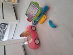 Barbieauto en kassa., Ophalen