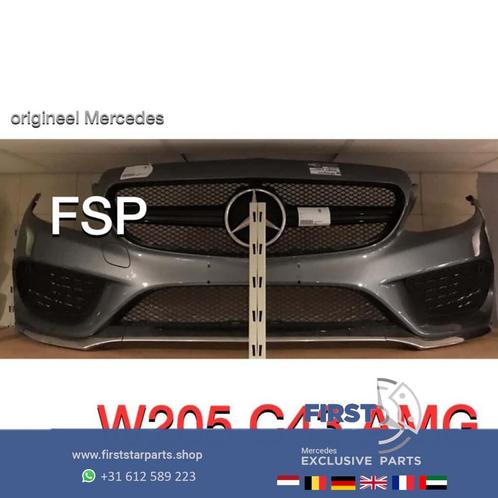 W205 AMG Voorbumper compleet Mercedes C Klasse 2014-2019 gri, Autos : Pièces & Accessoires, Carrosserie & Tôlerie, Pare-chocs