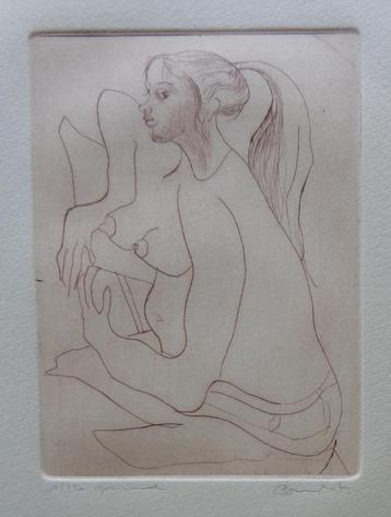 FRED BERVOETS / NAAKTE VROUW / KLEURETS / 39x26cm / SIG beschikbaar voor biedingen