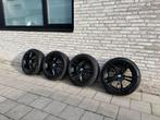 Bmw 18inch 5x120 velgen met winterbanden, Motoren, Ophalen