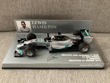 Lewis Hamilton 1:43 Winner Malaysian GP 2014 Mercedes F1, Enlèvement ou Envoi, Neuf, ForTwo