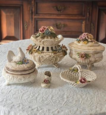 Vintage Italiaans Porseleinen Soepterrines beschikbaar voor biedingen