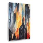 Maisons cubistes dans une abstraction colorée Peinture sur, Envoi