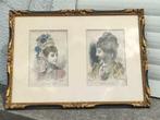 lithographie toillette signe a roland et e preval, Antiquités & Art, Art | Lithographies & Sérigraphies, Enlèvement ou Envoi