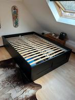 Ikea bed brimnes, Huis en Inrichting, Ophalen, Twijfelaar, 200 cm, 140 cm