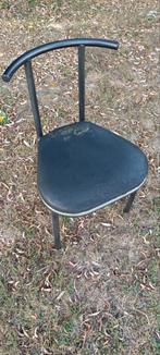 6keukenstoelen in getrommeld aluminium, Ophalen, Gebruikt