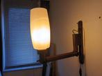 Vintage lamp houten arm - opaline, Ophalen of Verzenden