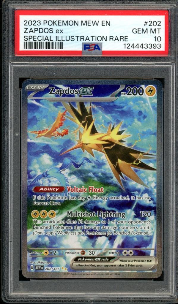 Zapdos ex [SIR] PSA 10 - 202/165 - Scarlet & Violet - 151, Hobby en Vrije tijd, Verzamelkaartspellen | Pokémon, Zo goed als nieuw