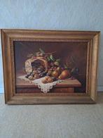 Stilleven in olieverf met fruitmand, Antiek en Kunst, Ophalen of Verzenden