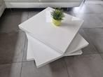 Wit lederen salon + salontafel, Ophalen, Gebruikt, Leer, Modern