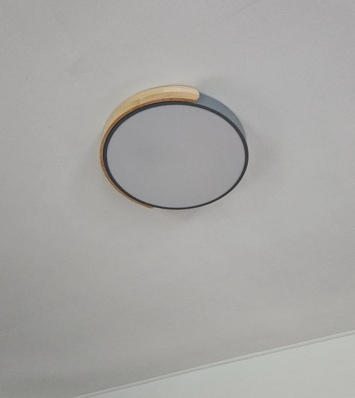 Lampes x 2 plafonniers led, Huis en Inrichting, Lampen | Plafondlampen, Zo goed als nieuw, Hout, Metaal, Ophalen