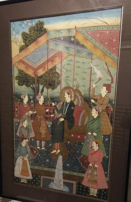 Schilderen op INDIAN BATIK-stof 115x80 cm, in BE!, Antiek en Kunst, Kunst | Schilderijen | Klassiek, Ophalen