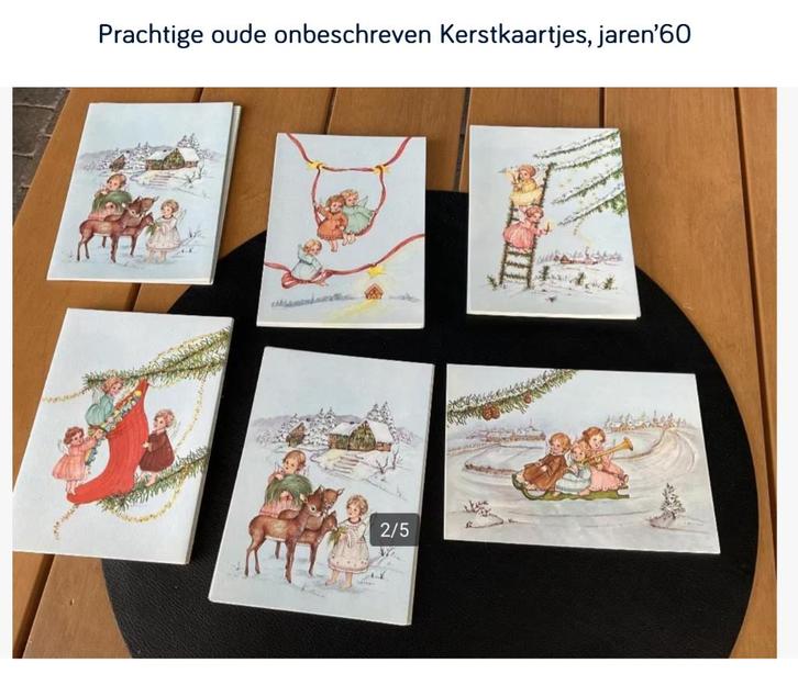 Prachtige oude onbeschreven Kerst/ Nieuwjaarskaartjes , lees, Divers, Noël, Enlèvement ou Envoi