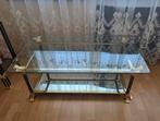 Geslepen glazen salontafel, Ophalen, 100 tot 150 cm, 50 tot 100 cm, Minder dan 50 cm