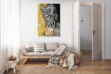 Groot origineel kwalitatief schilderij Mk Art beschikbaar voor biedingen