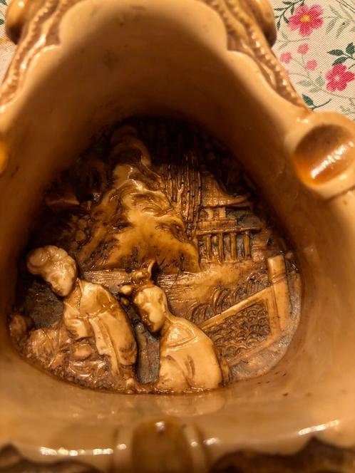 Cendrier vide-poche décoration chimères et paysage asiatique, Antiek en Kunst, Antiek | Woonaccessoires, Ophalen of Verzenden