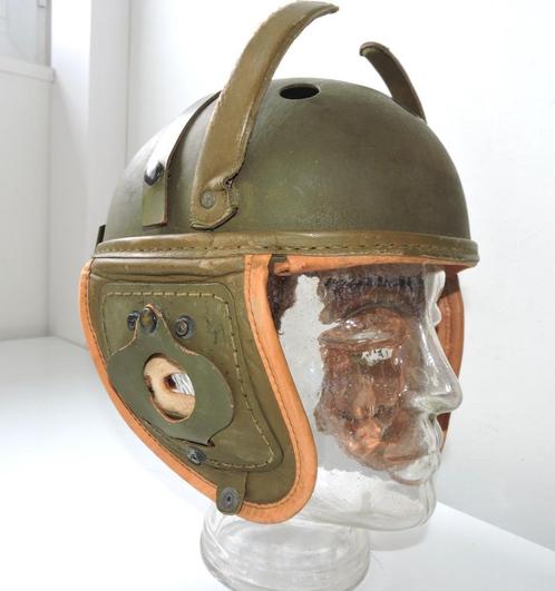1940-45 ORIGINELE AMERIKAANSE TANKERHELM ZEER GOED STAAT, Verzamelen, Militaria | Tweede Wereldoorlog, Verzenden