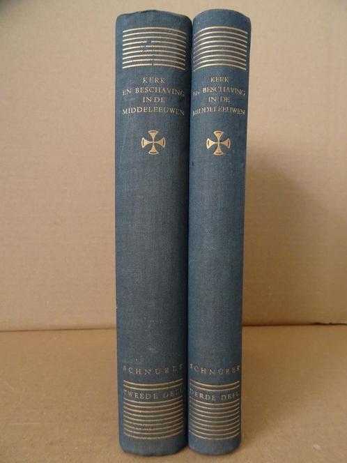 Kerk en Beschaving in de Middeleeuwen Gustav Schnürer 2 + 3, Boeken, Godsdienst en Theologie, Zo goed als nieuw, Christendom | Katholiek