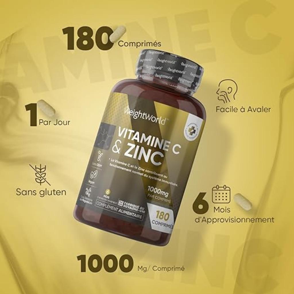 Vitamine C 1000 mg + zinkbisglycinaat GRATIS LEVERING, Verzenden, Nieuw, Overige typen