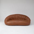 Italiaanse leren bank, Huis en Inrichting, Fauteuils, Gebruikt, 125 tot 150 cm, Verzenden, Modern