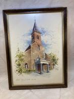 Aquarelle intitulée 'Église St Lambert' par S. Muller, Antiquités & Art, Art | Peinture | Classique, Enlèvement ou Envoi