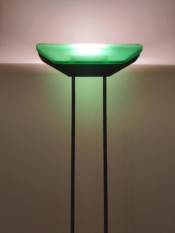 Twee vloerlampen Frack design by TRONCONI, Italië, vintage, Huis en Inrichting, Lampen | Vloerlampen, Glas, Metaal, Ophalen