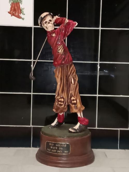 Groot 24-inch skelet zombie golfer figuur, Antiek en Kunst, Curiosa en Brocante, Ophalen of Verzenden