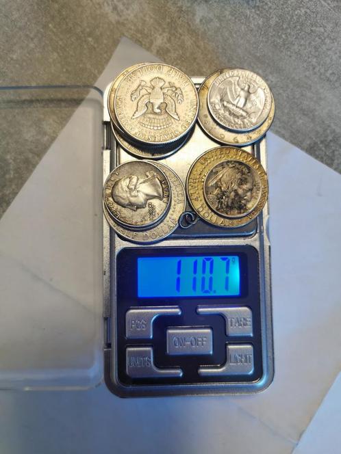 USA munten(12),9 zilver -110 gramm,, Postzegels en Munten, Edelmetalen en Baren, Zilver, Ophalen of Verzenden
