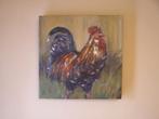 Schilderij haan : gesigneerd, Antiek en Kunst, Ophalen of Verzenden