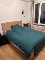 Lit IKEA MALM 140x200 avec rangements + matelas – 180 €, Beige, 140 cm, Enlèvement, Utilisé