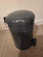 Vuilbakje / afvalemmer in donkergrijs metaal, Huis en Inrichting, Woonaccessoires | Prullenbakken, Ophalen, Metaal