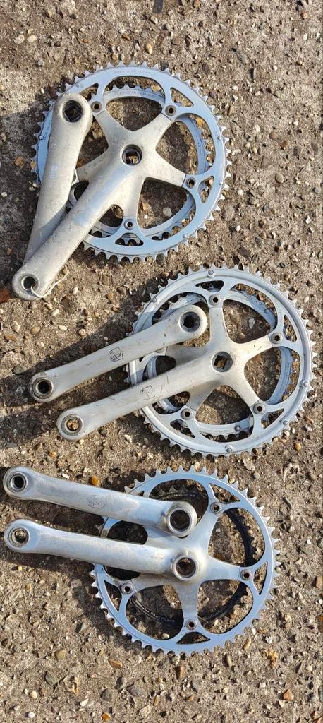 Campagnolo cranksets, Fietsen en Brommers, Fietsonderdelen, Gebruikt, Racefiets, Crankstel of Pedalen, Ophalen of Verzenden